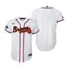 youth atlanta braves white 2022 gold program jersey