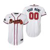 youth custom 00 atlanta braves white 2022 gold program jersey