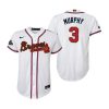 youth dale murphy 3 atlanta braves white 2022 gold program jersey