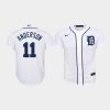 youth detroit tigers 11 sparky anderson home white jersey jersey