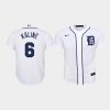 youth detroit tigers 6 al kaline home white jersey jersey