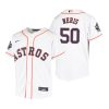 youth houston astros hector neris 50 white 2022 world series jersey