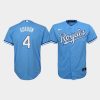 youth kansas city royals alex gordon 4 light blue alternate jersey jersey