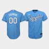 youth kansas city royals custom 00 light blue alternate jersey jersey