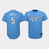 youth kansas city royals george brett 5 light blue alternate jersey jersey