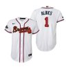 youth ozzie albies 1 atlanta braves white 2022 gold program jersey