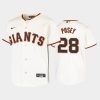 youth san francisco giants 28 buster posey cream home jersey jersey