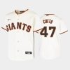 youth san francisco giants 47 johnny cueto cream home jersey jersey