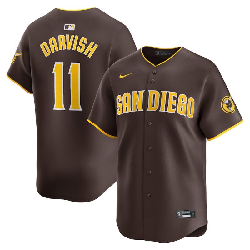 yu darvish 11 san diego padres away limited player men jersey brown