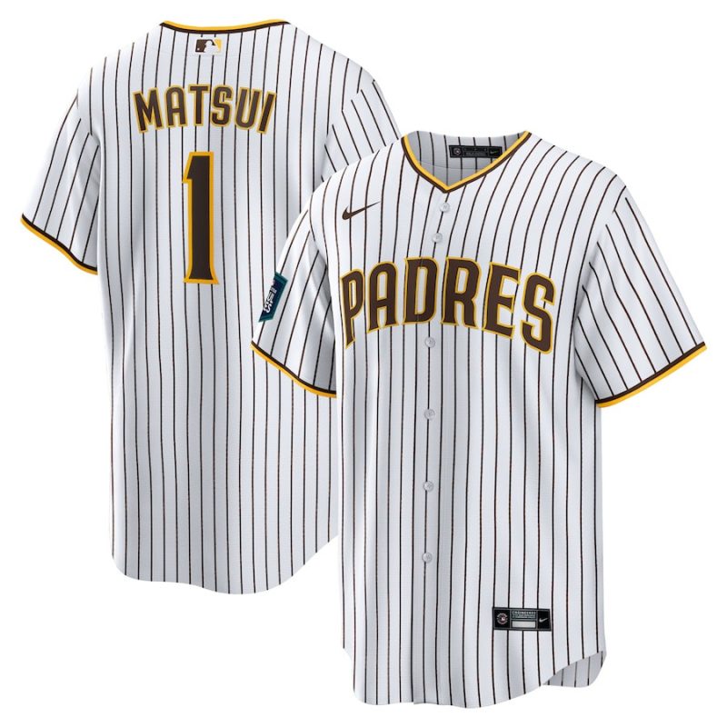 yuki matsui 1 san diego padres 2024 mlb world tour seoul series home player men jersey white