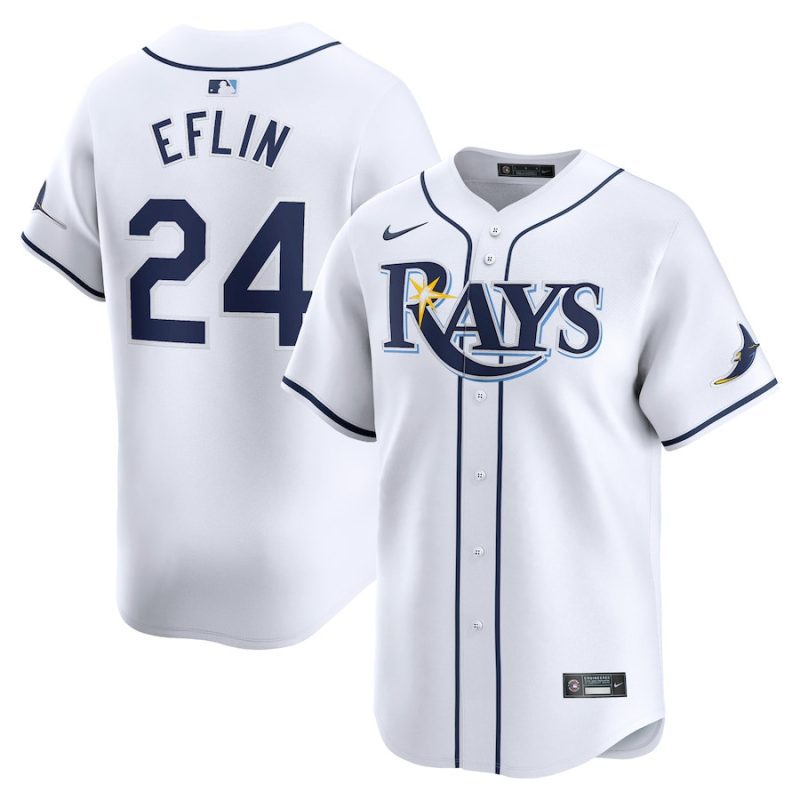 zach eflin 24 tampa bay rays home limited player men jersey white