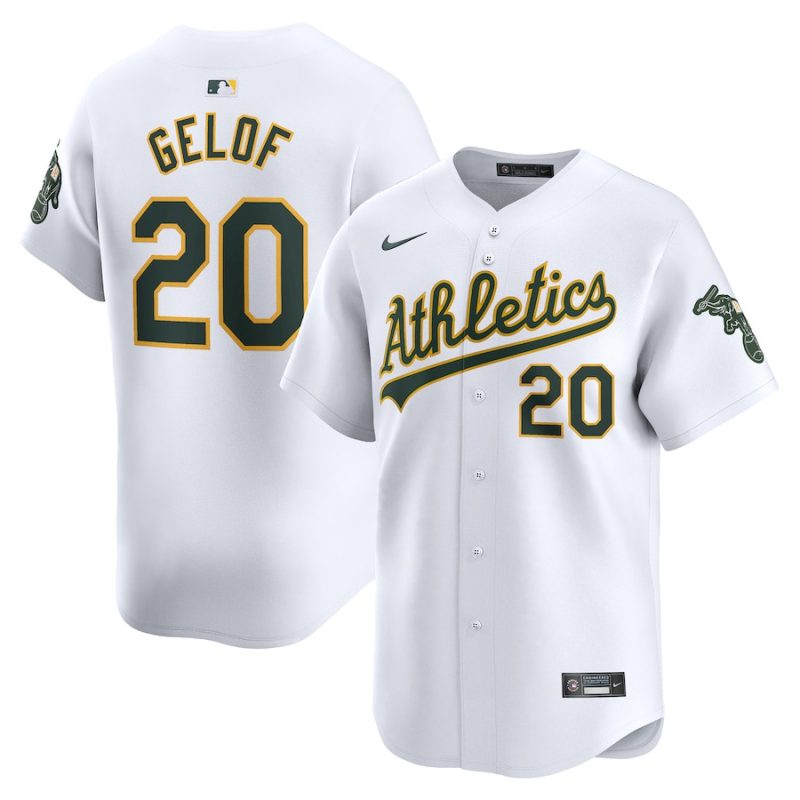 zack gelof 20 oakland athletics home limited player men jersey white